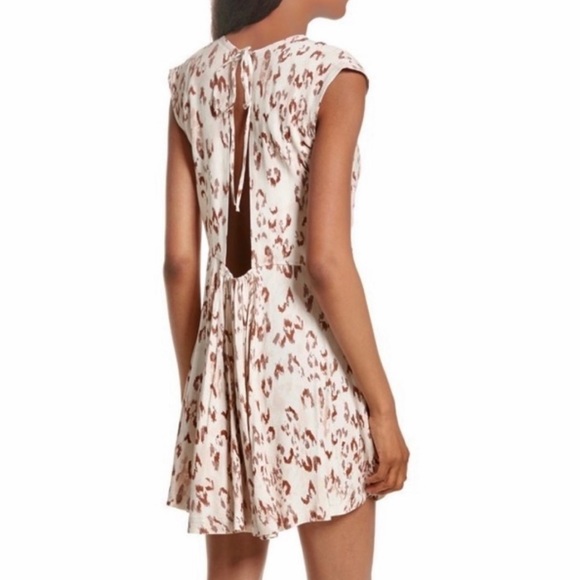 Free People Fake Love Leopard Print Open Back Mini Dress - Picture 2 of 9